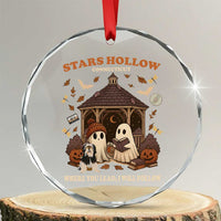 Halloween Stars Hollow Crystal Glass Ornament Retro Book Lover Cute Ghost Fall Pumpkin - Wonder Print Shop