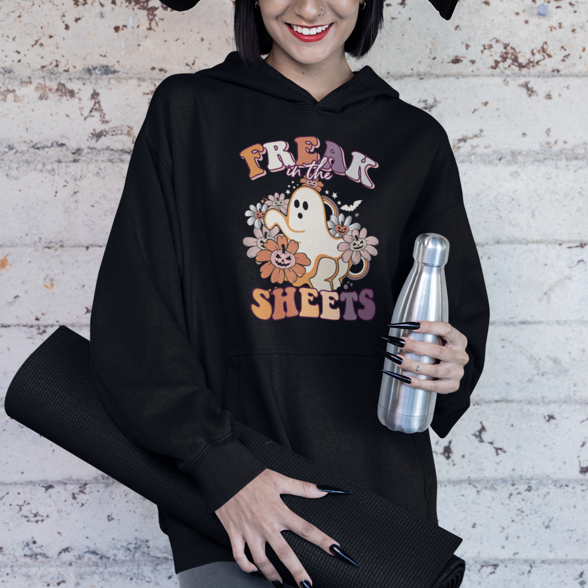 Halloween Hoodie Funny Freak In The Sheet Spooky Boo Sheets Ghost Halloween T-Shirt for Halloween lovers, Spooky Season Shirt, Ghosts - Wonder Print Shop