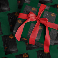Halloween Wendigo Wrapping Paper Roll Scary Pumpkin Moon - Wonder Print Shop
