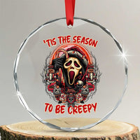 Halloween Xmas Crystal Glass Ornament Tis The Season To Be Creepy Ghost Horror Xmas TS11