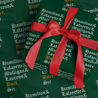 Hamilton Laurens Lafayette Mulligan Burr Sir Wrapping Paper Roll - Wonder Print Shop