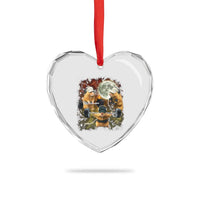 Hamster Deadlift Heart Crystal Glass Ornament Funny Cute Rat Fitness Gym Weightlifting Meme