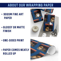 Hamster Drinking Iced Coffee Wrapping Paper Roll Funny Animal Chill City Sunset Headphones
