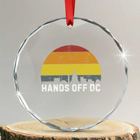 Hands Off DC Crystal Glass Ornament Retro Washington D.C. Skyline TS02