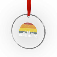 Hands Off DC Crystal Glass Ornament Retro Washington D.C. Skyline TS02