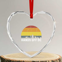 Hands Off DC Heart Crystal Glass Ornament Retro Washington D.C. Skyline - Wonder Print Shop