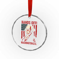 Hands Off DC Patriotic Crystal Glass Ornament George Washington American Flag TS02