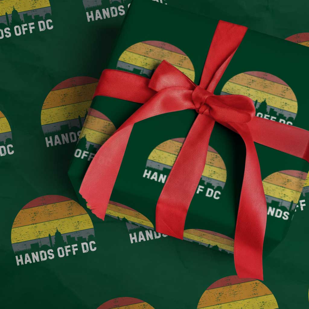Hands Off DC Wrapping Paper Roll Retro Washington D.C. Skyline - Wonder Print Shop