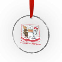 Hands Off Greenland Crystal Glass Ornament Support Greenlander Gift
