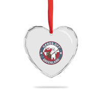 Hands Off Greenland Heart Crystal Glass Ornament Anti Authoritarian Political Gag Gift