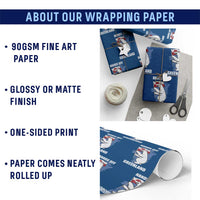 Hands Off Greenland Protest Wrapping Paper Roll Support Greenland Bear Holding Flag