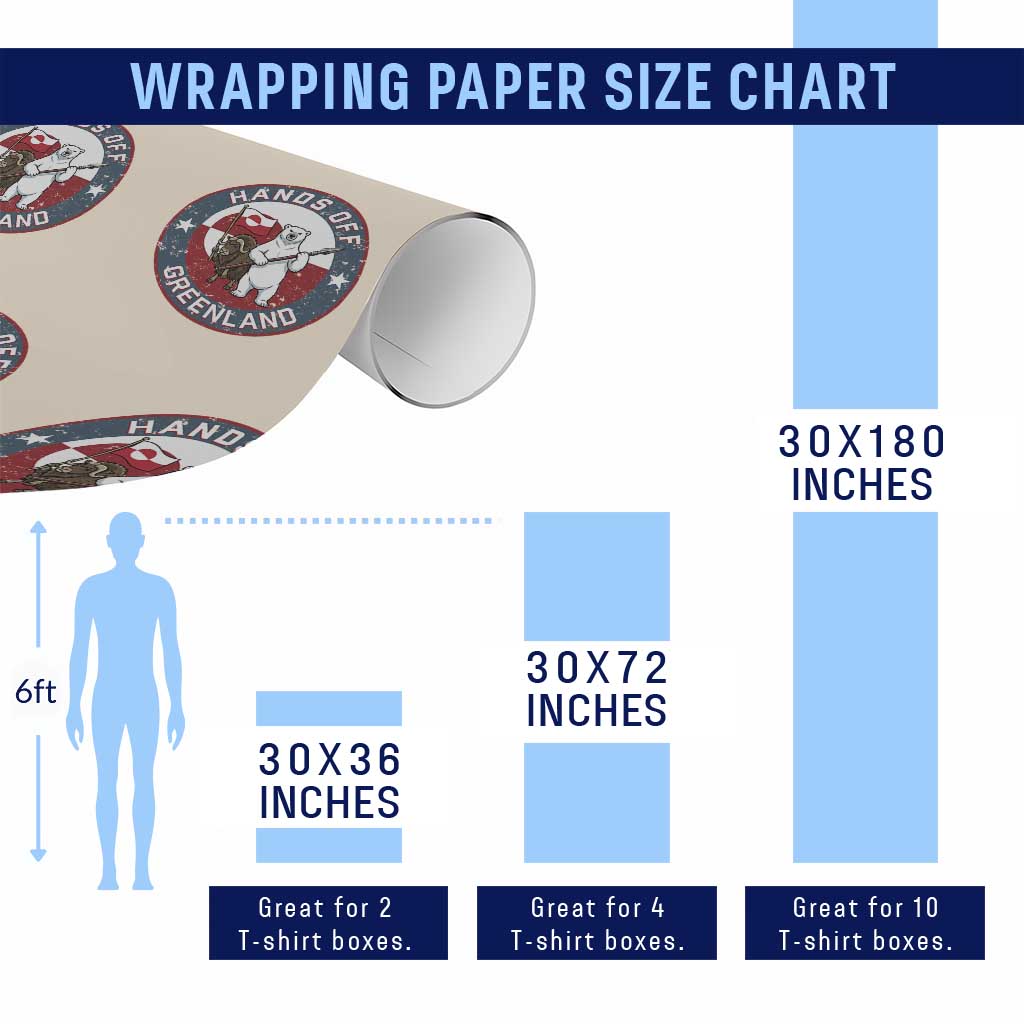 Hands Off Greenland Wrapping Paper Roll Anti Authoritarian Political Gag Gift