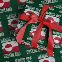 Hands Off Greenland Wrapping Paper Roll Distressed Flag Resist Political Protest