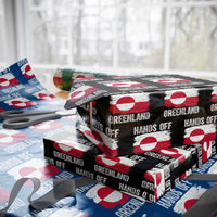 Hands Off Greenland Wrapping Paper Roll Distressed Flag Resist Political Protest