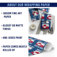 Hands Off Greenland Wrapping Paper Roll Distressed Flag Resist Political Protest