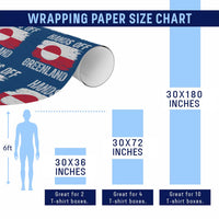 Hands Off Greenland Wrapping Paper Roll Distressed Flag Resist Political Protest