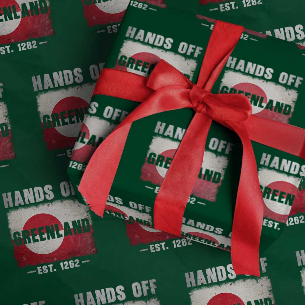 Hands Off Greenland Wrapping Paper Roll Greenland EST 1262 Political Protest