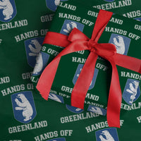 Hands Off Greenland Wrapping Paper Roll Polar Bear Vintage Political Protest