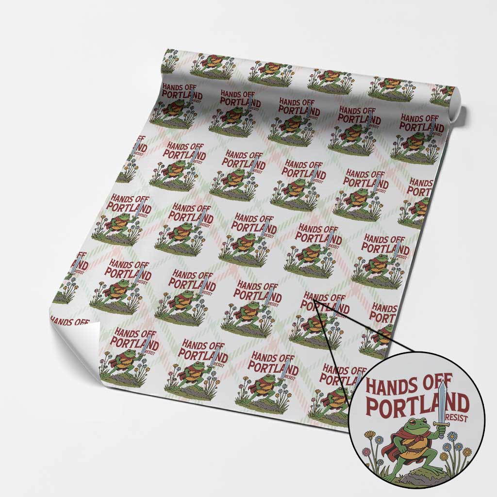 Hands Off Portland Sword Frog Wrapping Paper Roll Freedom Fighters Hero Resist - Wonder Print Shop