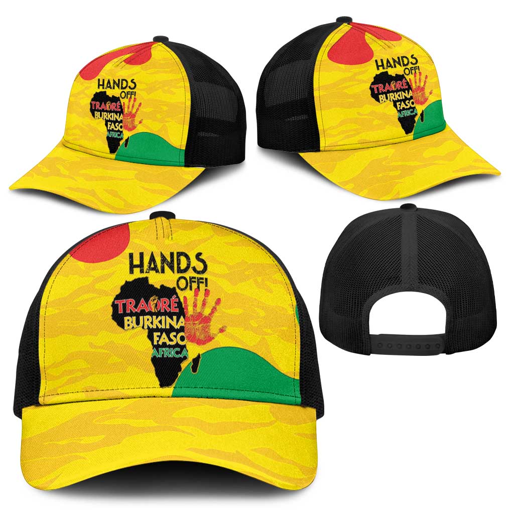 Hands Off Traore Burkina Faso Africa Baseball Net Cap - Wonder Print Shop