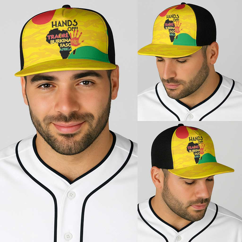 Hands Off Traore Burkina Faso Africa Baseball Net Cap - Wonder Print Shop