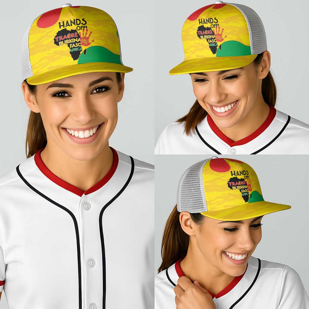 Hands Off Traore Burkina Faso Africa Baseball Net Cap - Wonder Print Shop