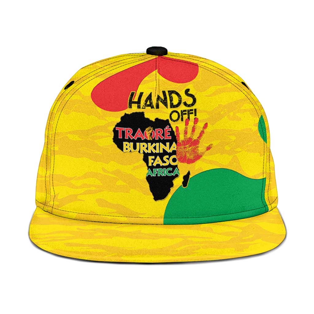 Hands Off Traore Burkina Faso Africa Snapback Cap - Wonder Print Shop