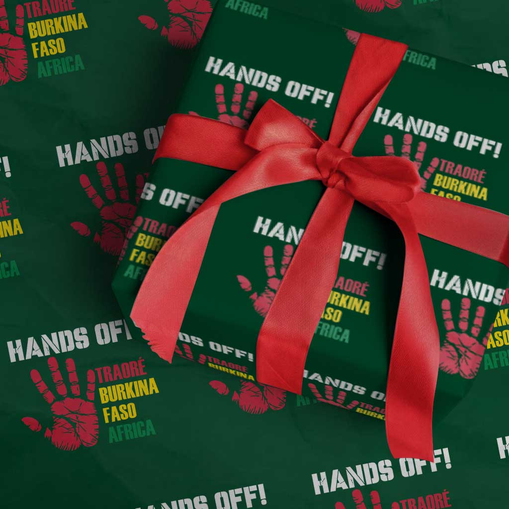 Hands Off Traoré Burkina Faso Africa Wrapping Paper Roll - Wonder Print Shop