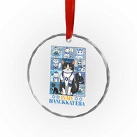 Hanukkah Cat Crystal Glass Ornament In My Hanukkat Era Cute Jewish Cats TS09