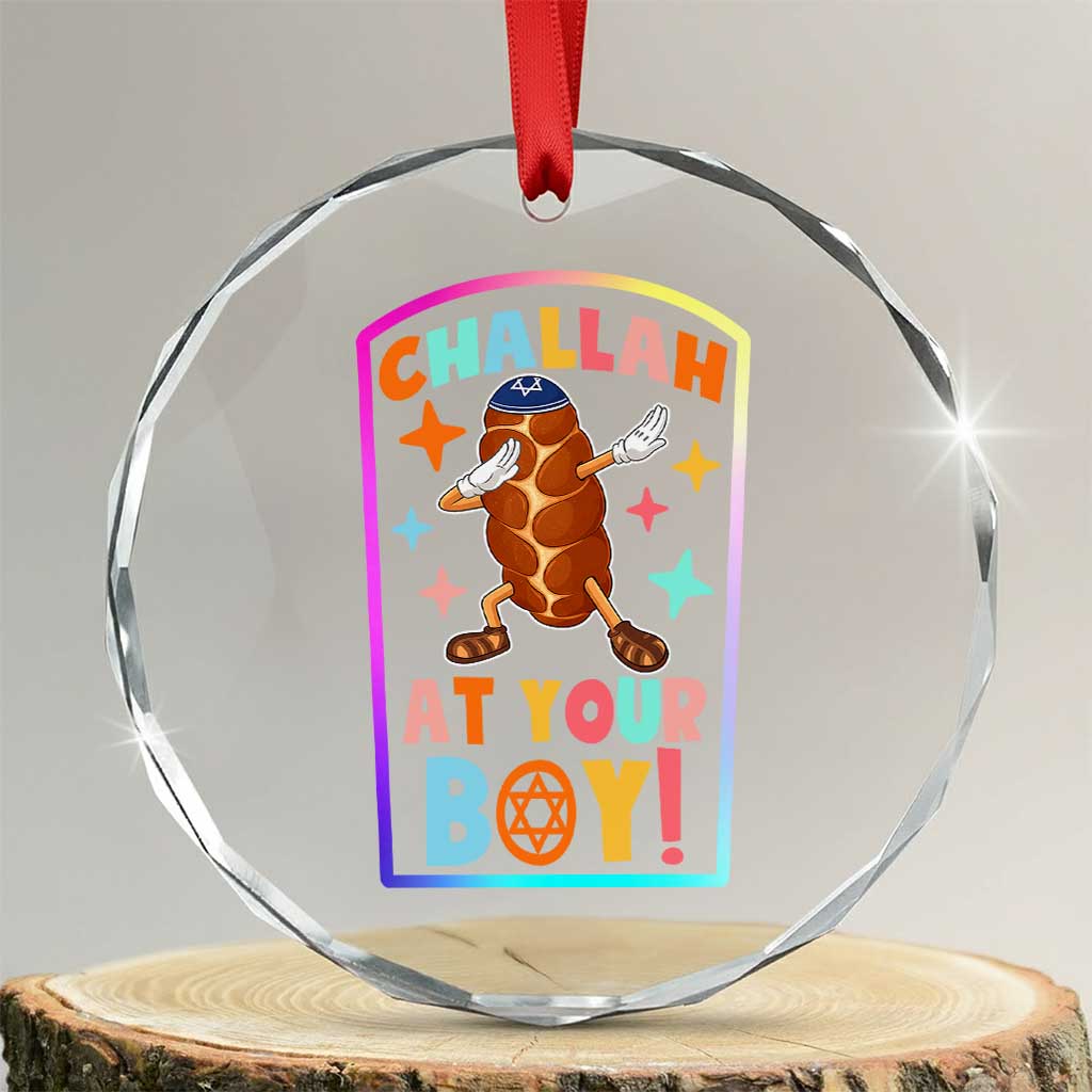 Hanukkah Challah At Ya Boy Crystal Glass Ornament Funny Holiday Gift - Wonder Print Shop