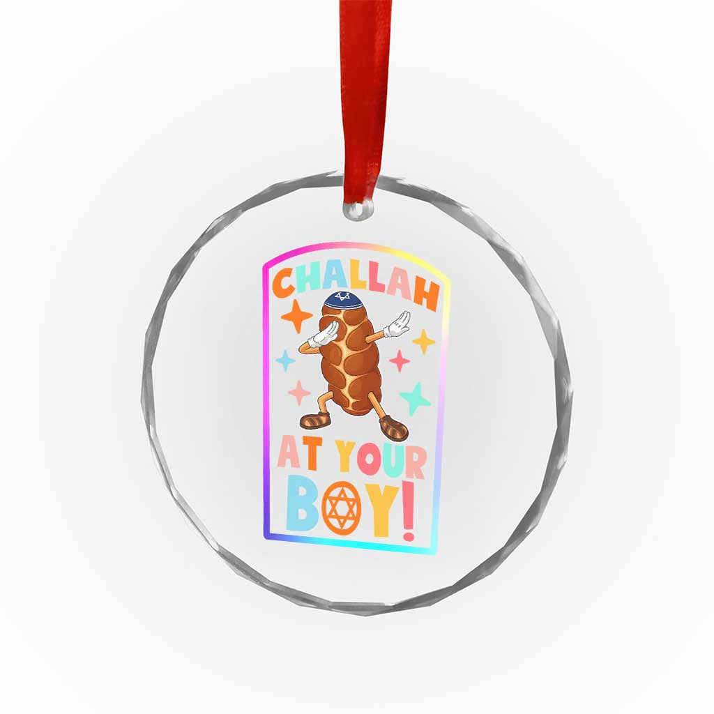Hanukkah Challah At Ya Boy Crystal Glass Ornament Funny Holiday Gift - Wonder Print Shop