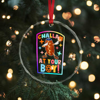Hanukkah Challah At Ya Boy Crystal Glass Ornament Funny Holiday Gift - Wonder Print Shop