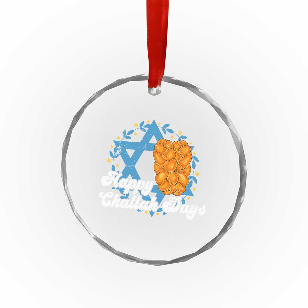 Hanukkah Challah Crystal Glass Ornament Happy Challah Days Star Of David Gift - Wonder Print Shop