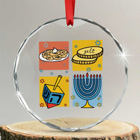 Hanukkah Crystal Glass Ornament Festival Of Lights Dreidel Menorah Candle Star Gift - Wonder Print Shop