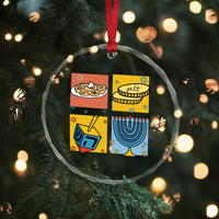 Hanukkah Crystal Glass Ornament Festival Of Lights Dreidel Menorah Candle Star Gift - Wonder Print Shop