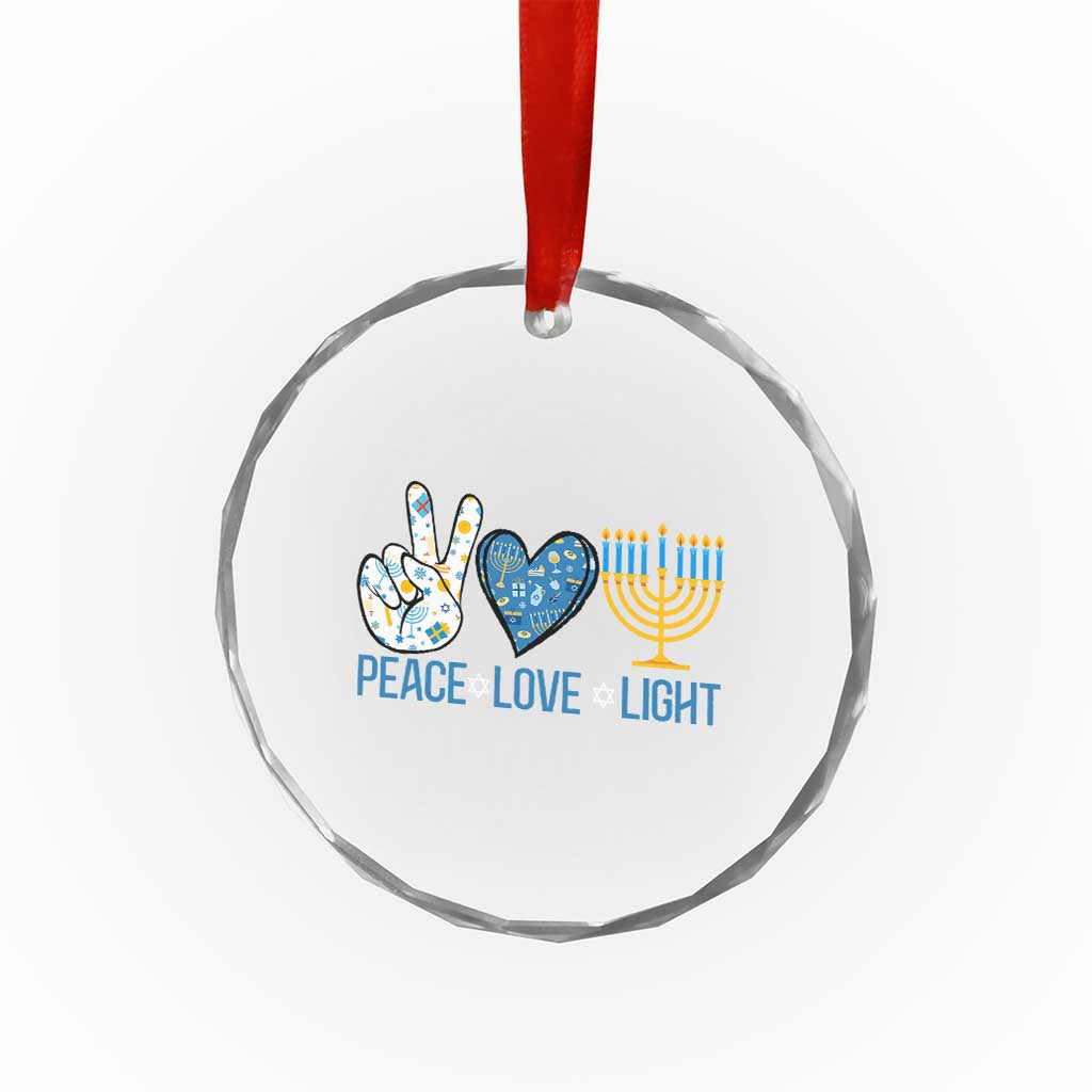 Hanukkah Crystal Glass Ornament Peace Love Light Chanukah Jewish David Star TS11