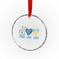 Hanukkah Crystal Glass Ornament Peace Love Light Chanukah Jewish David Star TS11