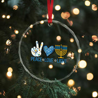 Hanukkah Crystal Glass Ornament Peace Love Light Chanukah Jewish David Star TS11