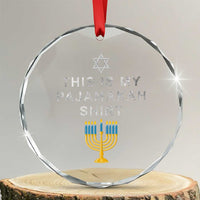 Hanukkah Crystal Glass Ornament This Is My Pajamakah ornamentChanukah Jewish Menorah TS11