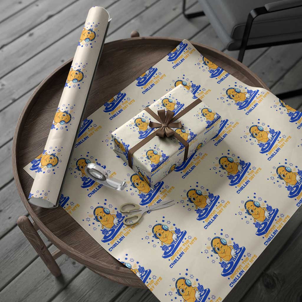 Hanukkah DJ Challah And Dreidel Wrapping Paper Roll Funny Jewish Gift - Wonder Print Shop