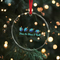 Hanukkah Dreidel Crystal Glass Ornament This Is How I Roll Jewish Holiday Gift - Wonder Print Shop