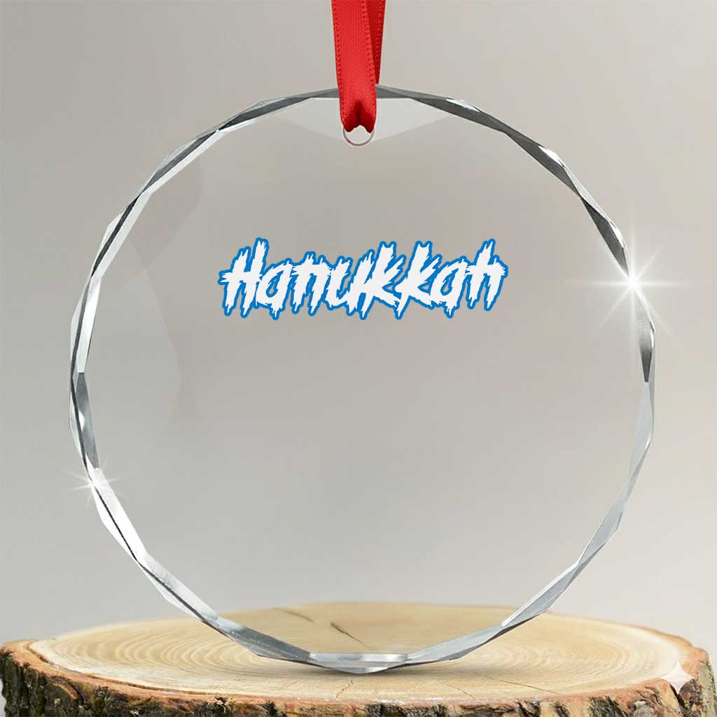 Hanukkah Heavy Metal Crystal Glass Ornament Jewish Menorah Dreidel - Wonder Print Shop