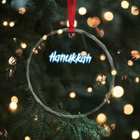 Hanukkah Heavy Metal Crystal Glass Ornament Jewish Menorah Dreidel - Wonder Print Shop