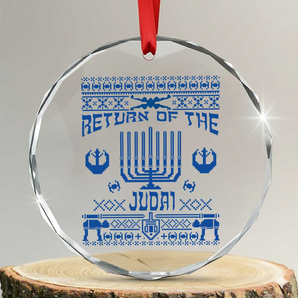 Hanukkah Holiday Crystal Glass Ornament Return Of The Judai Chanukah Jewish Festival - Wonder Print Shop