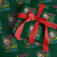 Happy 100th Day of School Unicorn Wrapping Paper Roll Magical Girls Celebration Gift