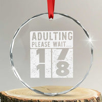Happy 18th Birthday Crystal Glass Ornament Adulting Please Wait 18 Year Old Bday Gifts