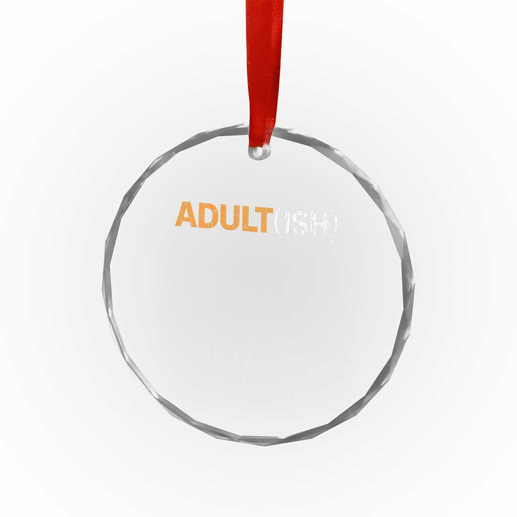 Happy 18th Birthday Crystal Glass Ornament Funny Adultish 18 Year Old Bday Gifts