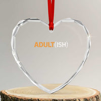 Happy 18th Birthday Heart Crystal Glass Ornament Funny Adultish 18 Year Old Bday Gifts