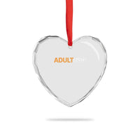 Happy 18th Birthday Heart Crystal Glass Ornament Funny Adultish 18 Year Old Bday Gifts