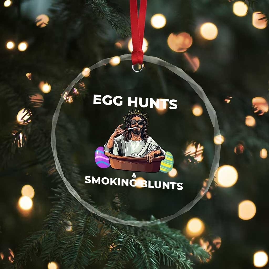 Happy 420 Easter Crystal Glass Ornament Blunt Stoner - Wonder Print Shop